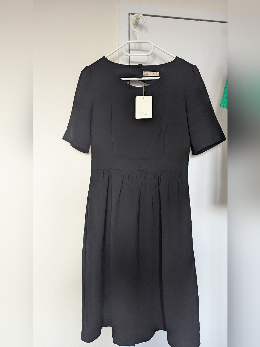 Boutique Libertie Black Short Sleeve Open Back